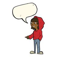 cartoon pointing teenager with speech bubble N8