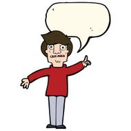 cartoon man asking question with speech bubble N35