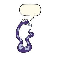 cartoon snake with speech bubble N43