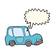cartoon car with speech bubble N26