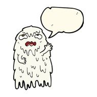 gross cartoon ghost with speech bubble N15