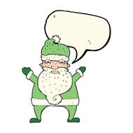 cartoon stressed out santa with speech bubble N7