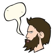 cartoon man with beard speech bubble N7
