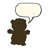 cartoon teddy bear with speech bubble N8