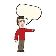 cartoon angry man pointing with speech bubble N7