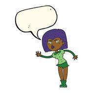 cartoon vampire girl with speech bubble N165