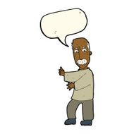 cartoon angry old man with speech bubble N106