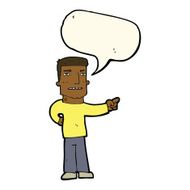 cartoon man pointing with speech bubble N138