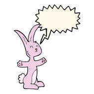 cartoon rabbit with speech bubble N62