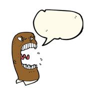 cartoon furious man shouting with speech bubble N8