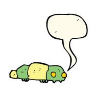 cartoon insect with speech bubble N4