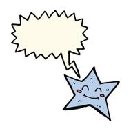 cartoon star character with speech bubble N7
