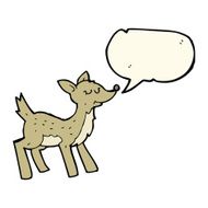 cute cartoon deer with speech bubble N8