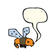 cartoon bee with speech bubble N20