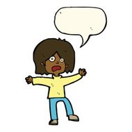 cartoon unhappy person with speech bubble N8