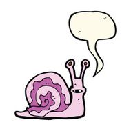 cartoon snail with speech bubble N28