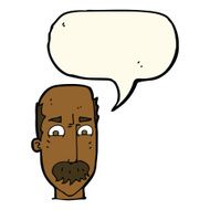cartoon annnoyed old man with speech bubble N8