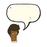 cartoon bored man with speech bubble N28