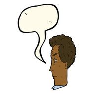 cartoon annoyed man with speech bubble N55