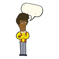 cartoon bored man with speech bubble N29