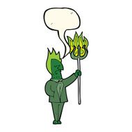 cartoon devil with pitchfork speech bubble N20