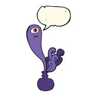 cartoon halloween ghost in bottle with speech bubble N12