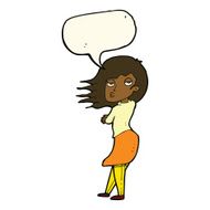 cartoon woman making photo face with speech bubble N7