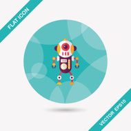 robot concept flat icon with long shadow eps10 N252