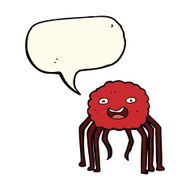 cartoon spider with speech bubble N13