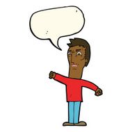 cartoon annoyed man with speech bubble N57