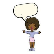 cartoon stressed out woman talking with speech bubble N8