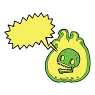 cartoon halloween flame border with speech bubble N4