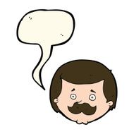 cartoon man with mustache speech bubble N65