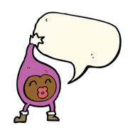 cartoon funny creature with speech bubble N19