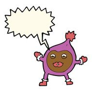 cartoon funny creature with speech bubble N21