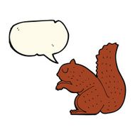 cartoon squirrel with speech bubble N9