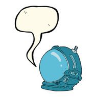 cartoon astronaut helmet with speech bubble N21