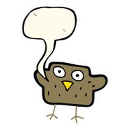 cartoon bird with speech bubble N198