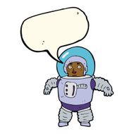 cartoon space man with speech bubble N15