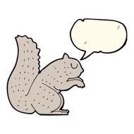cartoon squirrel with speech bubble N10