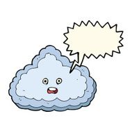 cartoon cloud with speech bubble N15