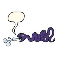 cartoon snake with speech bubble N44