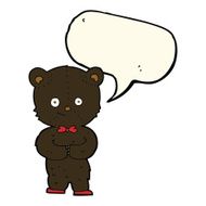 cartoon cute little bear with speech bubble N15
