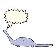 cartoon dinosaur with speech bubble N28