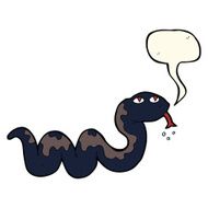 cartoon snake with speech bubble N45