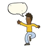 cartoon urgent man with speech bubble N8