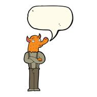 cartoon man with fox head speech bubble N4