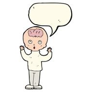cartoon genius with speech bubble N7