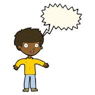 cartoon happy man with speech bubble N338