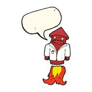 cartoon firework in business suit with speech bubble N7